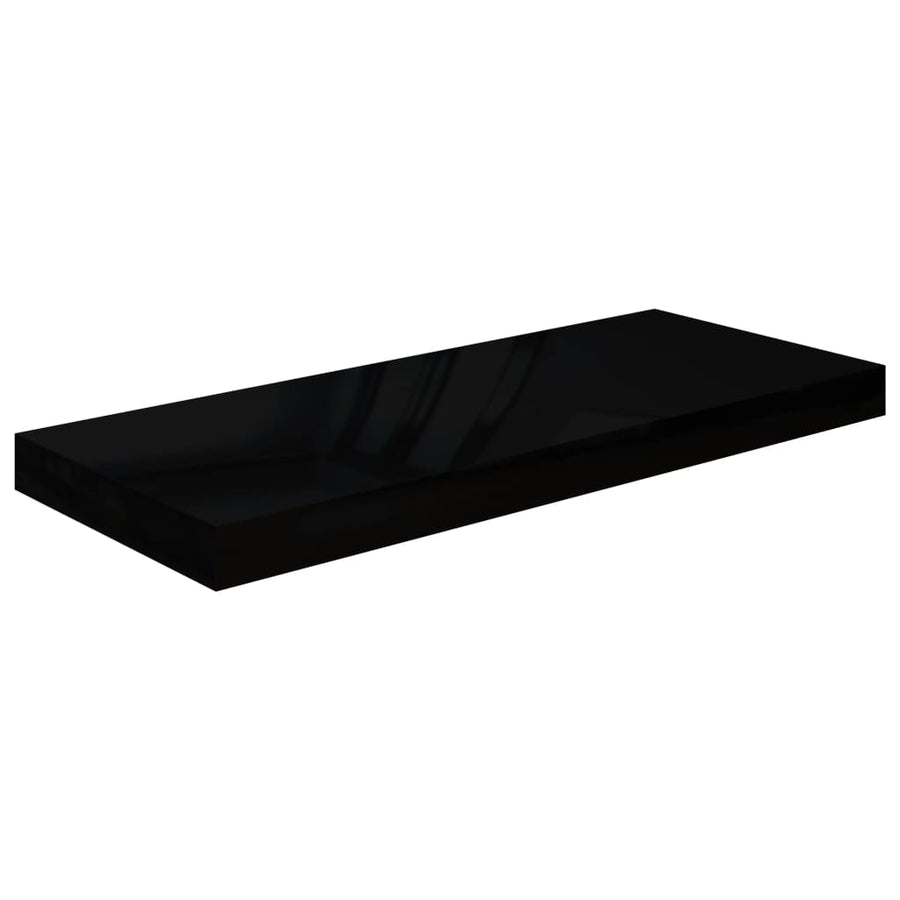 Wandschappen Zwevend 60X23,5X3,8 Cm Mdf Hoogglans Zwart 4 60 x 23.5 x 3.8 cm