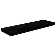 Wandschap Zwevend 80X23,5X3,8 Cm Mdf Hoogglans Zwart 1 80 x 23.5 x 3.8 cm