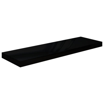 Wandschappen Zwevend 80X23,5X3,8 Cm Mdf Hoogglans Zwart 4 80 x 23.5 x 3.8 cm