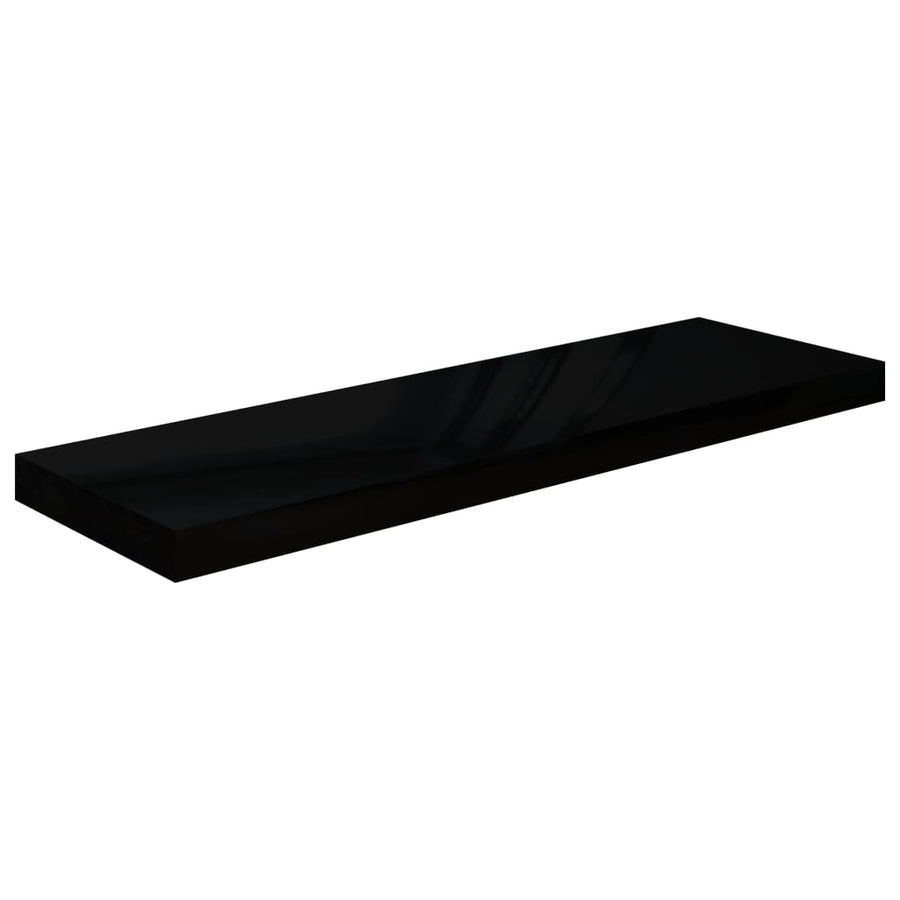 Wandschappen Zwevend 80X23,5X3,8 Cm Mdf Hoogglans Zwart 4 80 x 23.5 x 3.8 cm