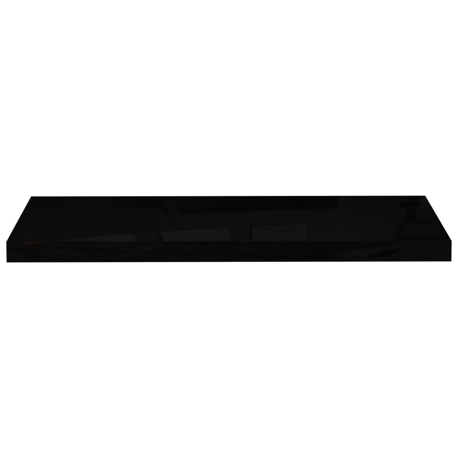 Wandschappen Zwevend 80X23,5X3,8 Cm Mdf Hoogglans Zwart 4 80 x 23.5 x 3.8 cm