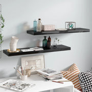 Wall Shelves Floating 2 pcs 90x23.5x3.8 cm MDF High Gloss Black