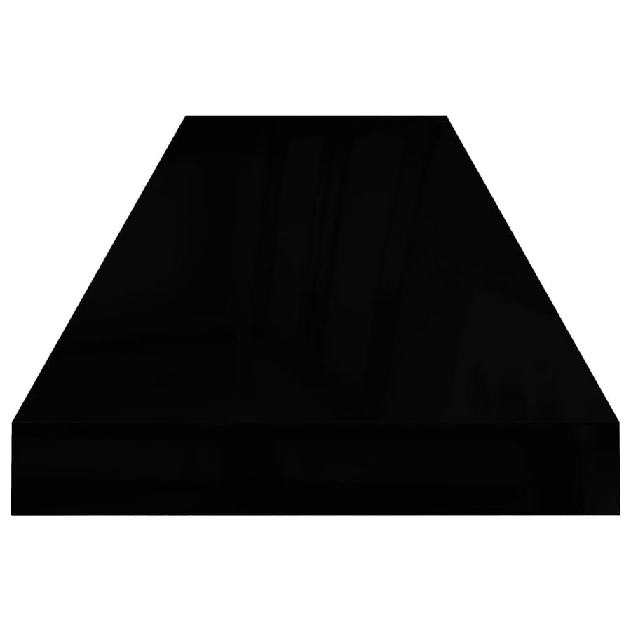 Wandschappen Zwevend 90X23,5X3,8 Cm Mdf Hoogglans Zwart 4 90 x 23.5 x 3.8 cm