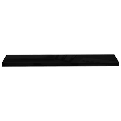 Wandschap Zwevend 20X23,5X3,8 Cm Mdf Hoogglans Zwart 1 120 x 23.5 x 3.8 cm