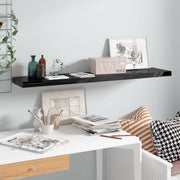 Wall shelf floating 120x23.5x3.8 cm MDF high gloss black