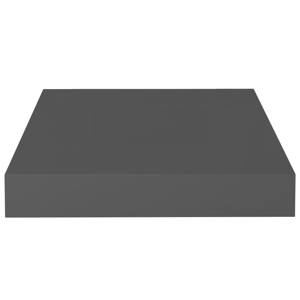 Wandschap Zwevend 23X23,5X3,8 Cm Mdf Hoogglans Grijs 1 23 x 23.5 x 3.8 cm