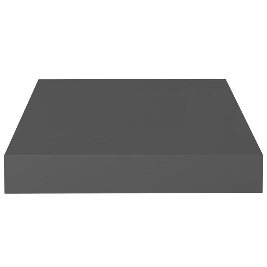 Wandschap Zwevend 23X23,5X3,8 Cm Mdf Hoogglans Grijs 1 23 x 23.5 x 3.8 cm
