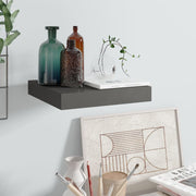 Floating wall shelf 23x23.5x3.8 cm MDF high gloss grey