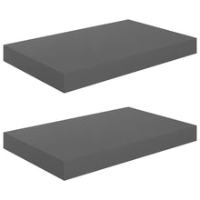 Wandschappen Zwevend 40X3X3,8 Cm Mdf Hoogglans Grijs 2 40 x 23 x 3.8 cm
