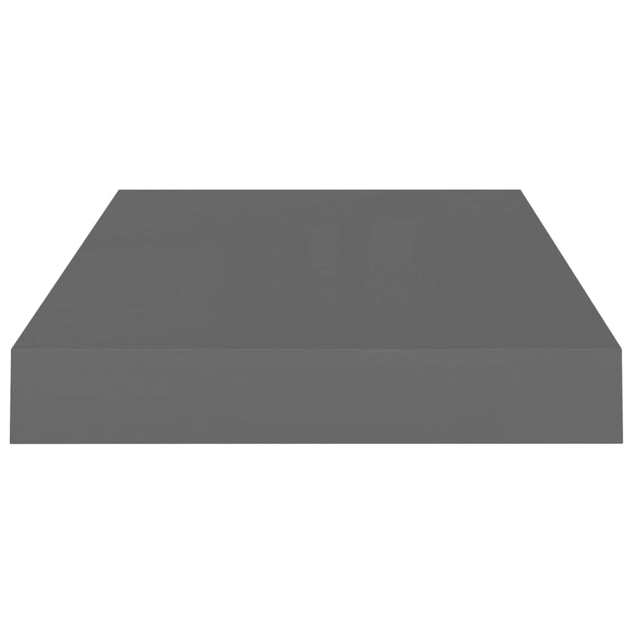 Wandschappen Zwevend 40X3X3,8 Cm Mdf Hoogglans Grijs 2 40 x 23 x 3.8 cm