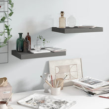 Wandschappen Zwevend 40X3X3,8 Cm Mdf Hoogglans Grijs 2 40 x 23 x 3.8 cm
