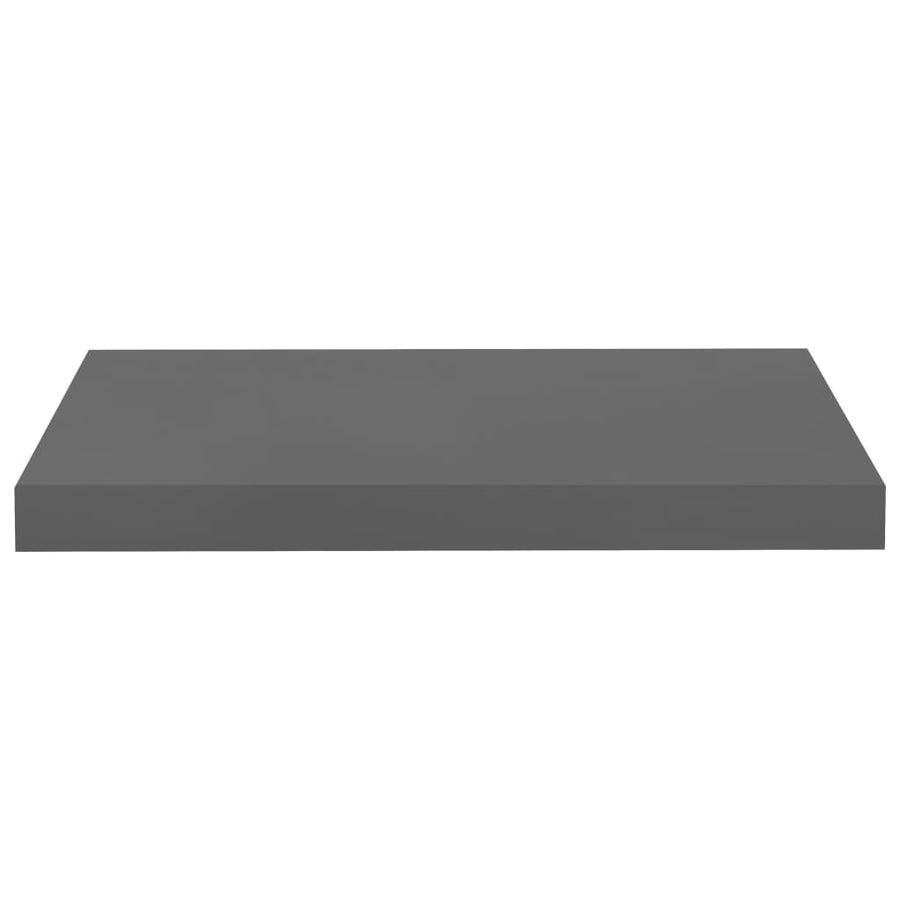 Wandschap Zwevend 50X23X3,8 Cm Mdf Hoogglans Grijs 1 50 x 23 x 3.8 cm