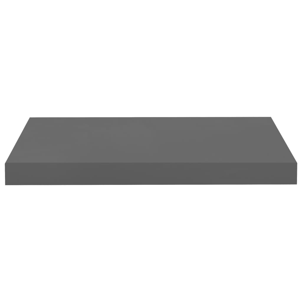 Wandschappen Zwevend 50X3X3,8 Cm Mdf Hoogglans Grijs 2 50 x 23 x 3.8 cm
