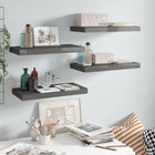 Wandschappen zwevend 4 st 50x23x3,8 cm hoogglans grijs