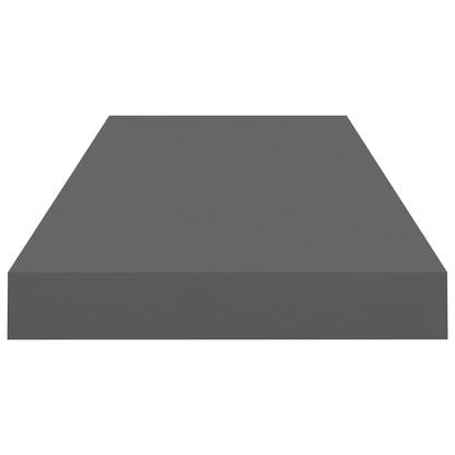 Wandschap Zwevend 60X23,5X3,8 Cm Mdf Hoogglans Grijs 1 60 x 23.5 x 3.8 cm