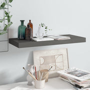 Wall shelf floating 60x23.5x3.8 cm MDF high gloss grey