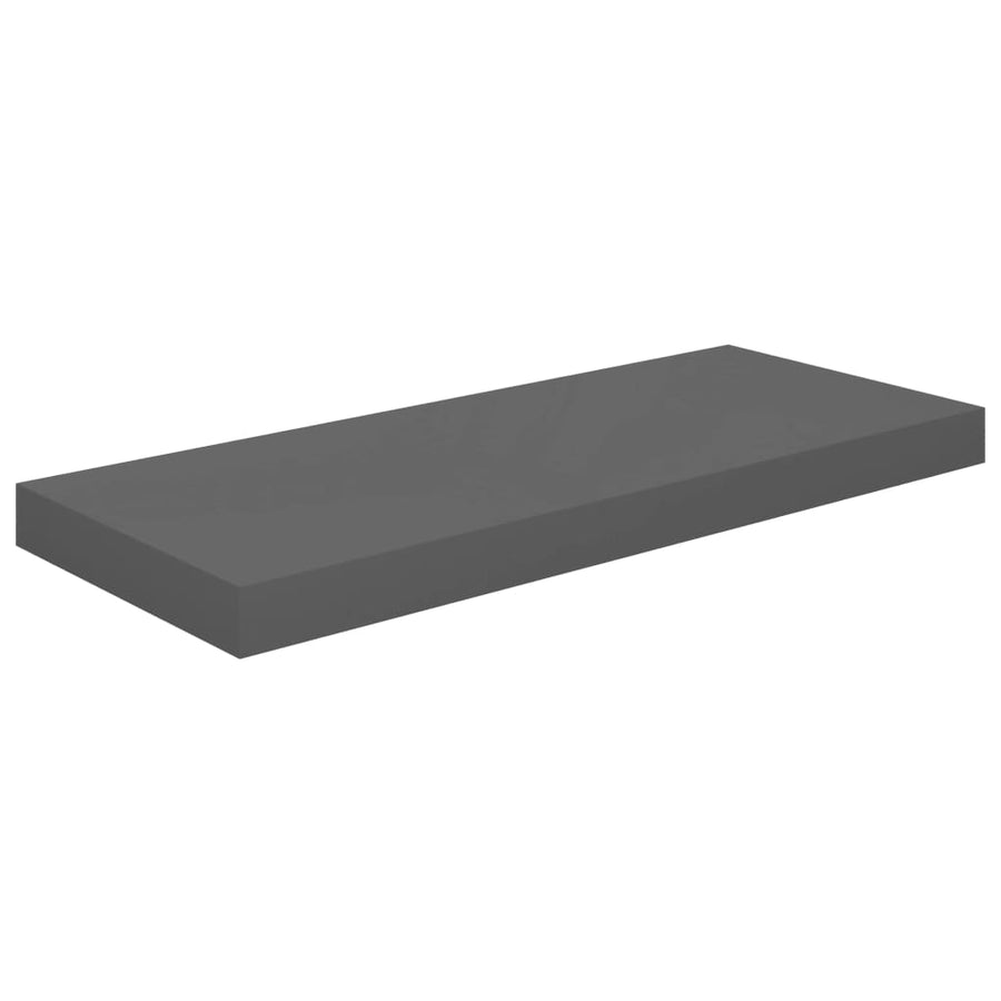 Wandschappen Zwevend 60X3,5X3,8 Cm Mdf Hoogglans Grijs 2 60 x 23.5 x 3.8 cm
