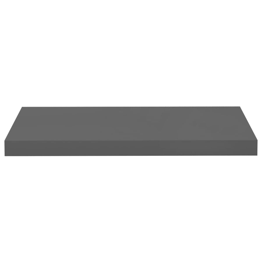 Wandschappen Zwevend 60X3,5X3,8 Cm Mdf Hoogglans Grijs 2 60 x 23.5 x 3.8 cm