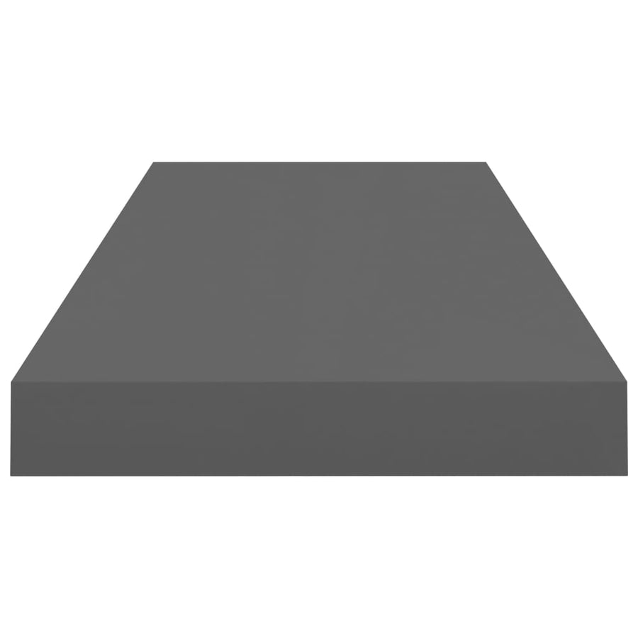 Wandschappen Zwevend 60X3,5X3,8 Cm Mdf Hoogglans Grijs 2 60 x 23.5 x 3.8 cm