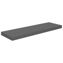 Wandschap Zwevend 80X23,5X3,8 Cm Mdf Hoogglans Grijs 1 80 x 23.5 x 3.8 cm