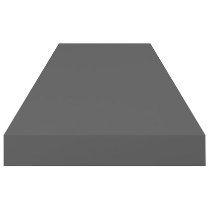 Wandschap Zwevend 80X23,5X3,8 Cm Mdf Hoogglans Grijs 1 80 x 23.5 x 3.8 cm
