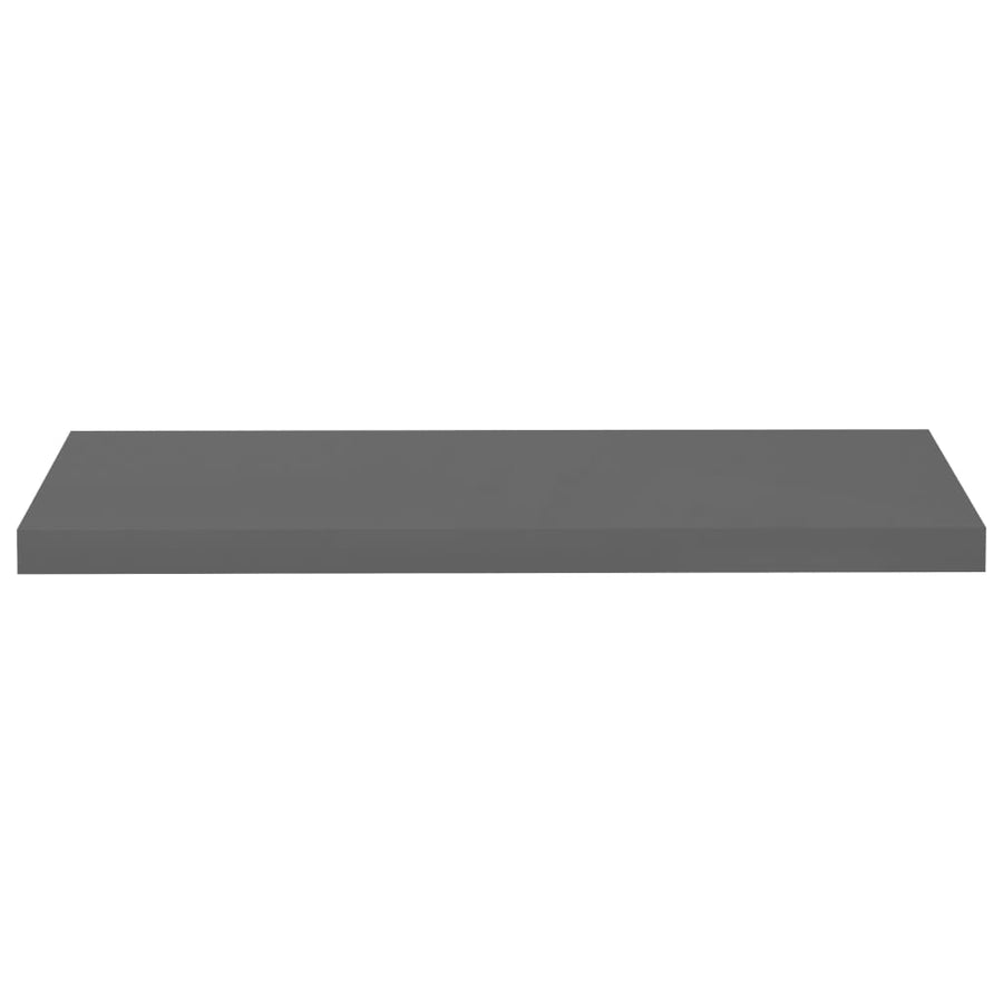 Wandschappen Zwevend 80X3,5X3,8 Cm Mdf Hoogglans Grijs 2 80 x 23.5 x 3.8 cm
