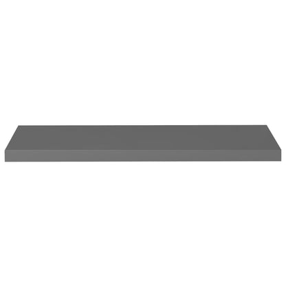 Wandschap Zwevend 90X23,5X3,8 Cm Mdf Hoogglans Grijs 1 90 x 23.5 x 3.8 cm