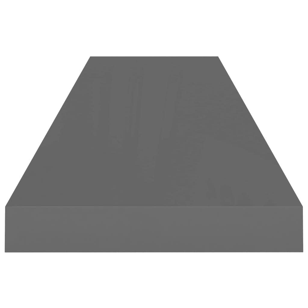 Wandschappen Zwevend 90X3,5X3,8 Cm Mdf Hoogglans Grijs 2 90 x 23.5 x 3.8 cm