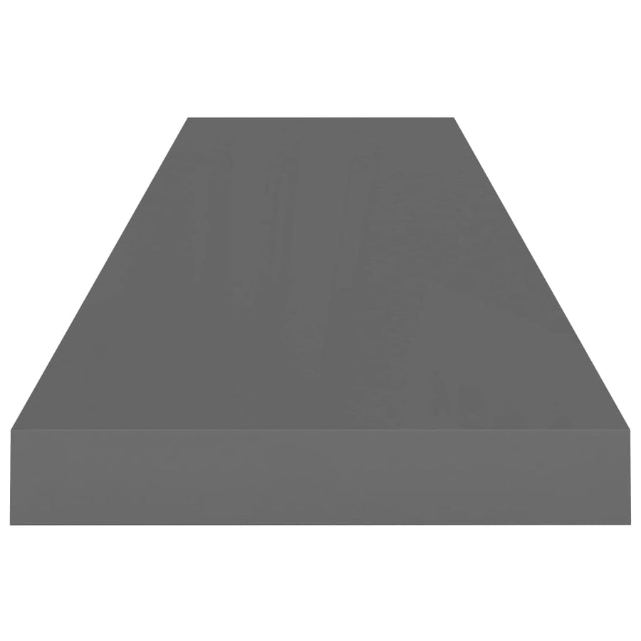 Wandschappen Zwevend 90X3,5X3,8 Cm Mdf Hoogglans Grijs 2 90 x 23.5 x 3.8 cm