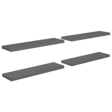 Wandschappen Zwevend 90X23,5X3,8 Cm Mdf Hoogglans Grijs 4 90 x 23.5 x 3.8 cm