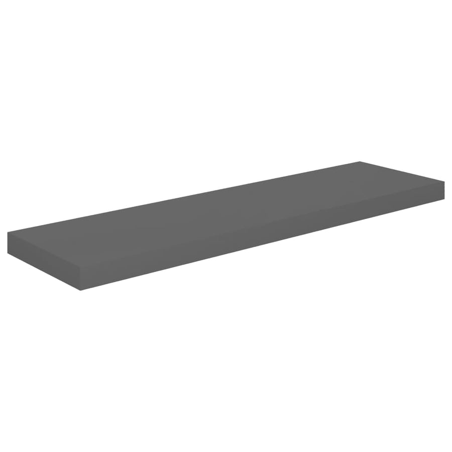 Wandschappen Zwevend 90X23,5X3,8 Cm Mdf Hoogglans Grijs 4 90 x 23.5 x 3.8 cm