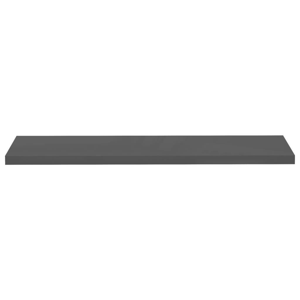 Wandschappen Zwevend 120X23,5X3,8 Cm Mdf Hoogglans Grijs 4 120 x 23.5 x 3.8 cm