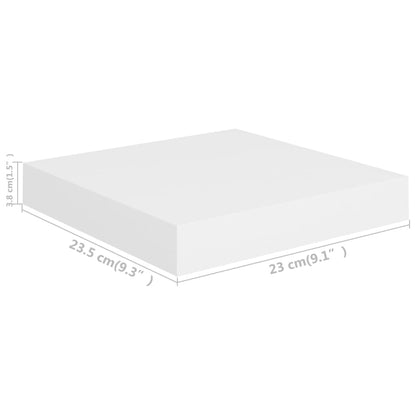 Wandschap Zwevend 23X23,5X3,8 Cm Mdf Wit 1 23 x 23.5 x 3.8 cm