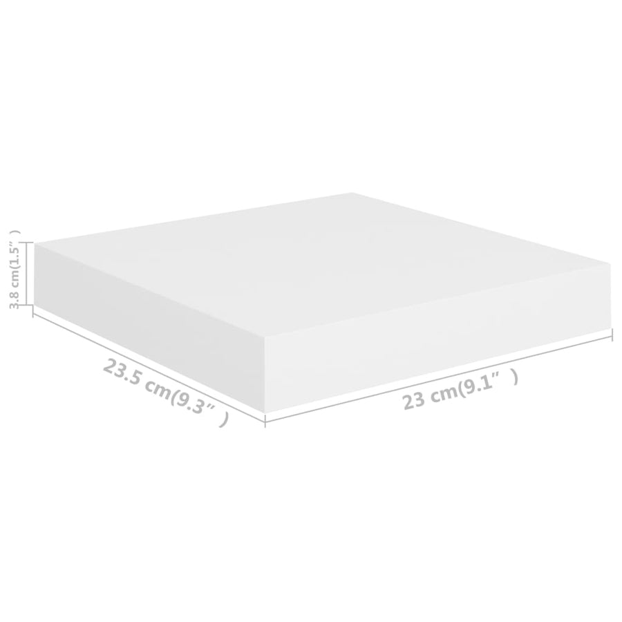 Wandschap Zwevend 23X23,5X3,8 Cm Mdf Wit 1 23 x 23.5 x 3.8 cm