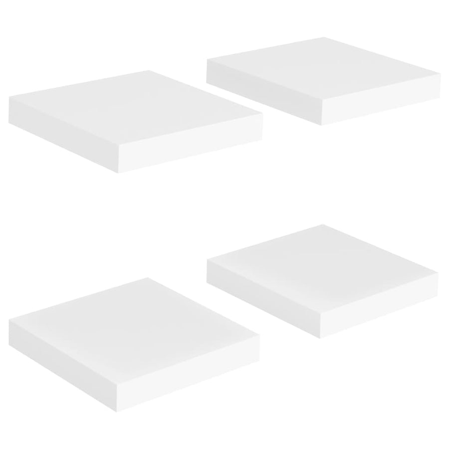 Wandschappen Zwevend 23X23,5X3,8 Cm Mdf Wit 4 23 x 23.5 x 3.8 cm