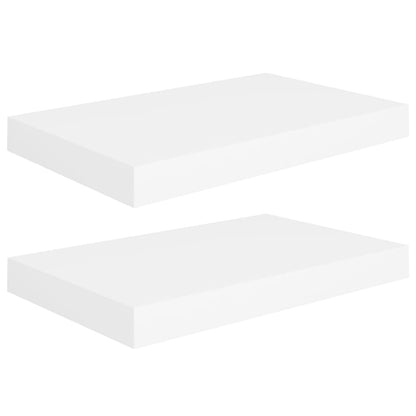 Wandschappen Zwevend 40X3X3,8 Cm Mdf Wit 2 40 x 23 x 3.8 cm