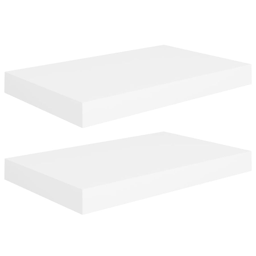 Wandschappen Zwevend 40X3X3,8 Cm Mdf Wit 2 40 x 23 x 3.8 cm