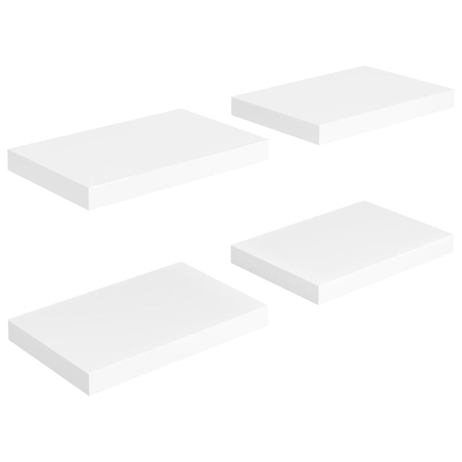 Wandschappen Zwevend 0X23X3,8 Cm Mdf Wit 4 40 x 23 x 3.8 cm