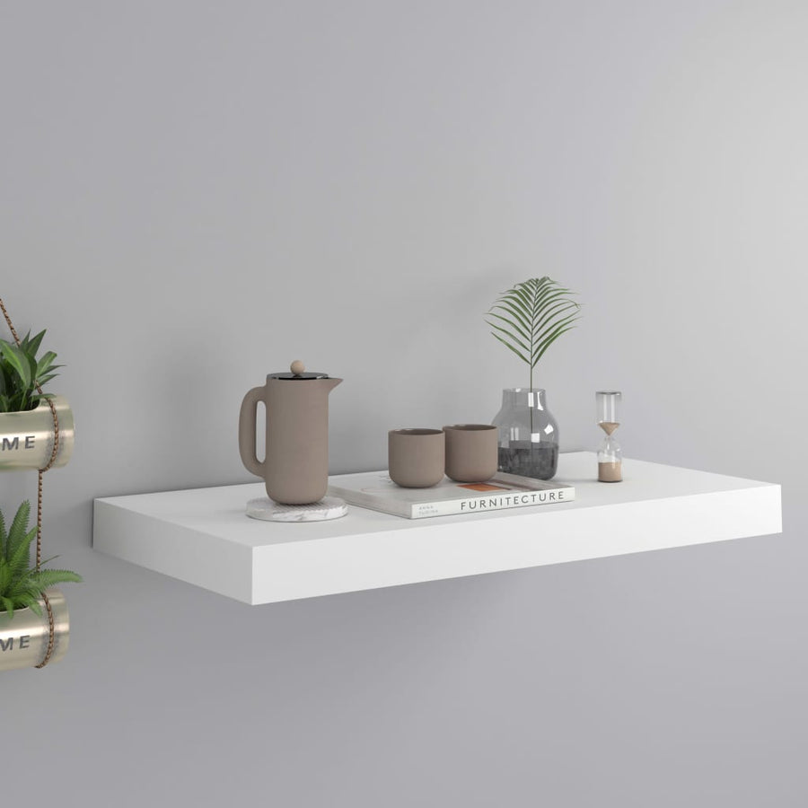 Wandschap Zwevend 50X23X3,8 Cm Mdf Wit 1 50 x 23 x 3.8 cm