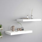 Wall shelves floating 2 pcs 50x23x3.8 cm MDF white