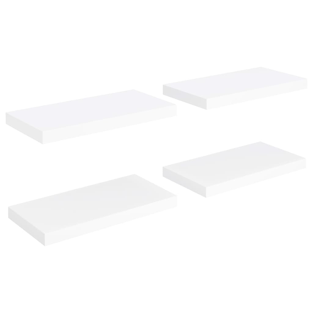 Wandschappen Zwevend 50X23X3,8 Cm Mdf Wit 4 50 x 23 x 3.8 cm