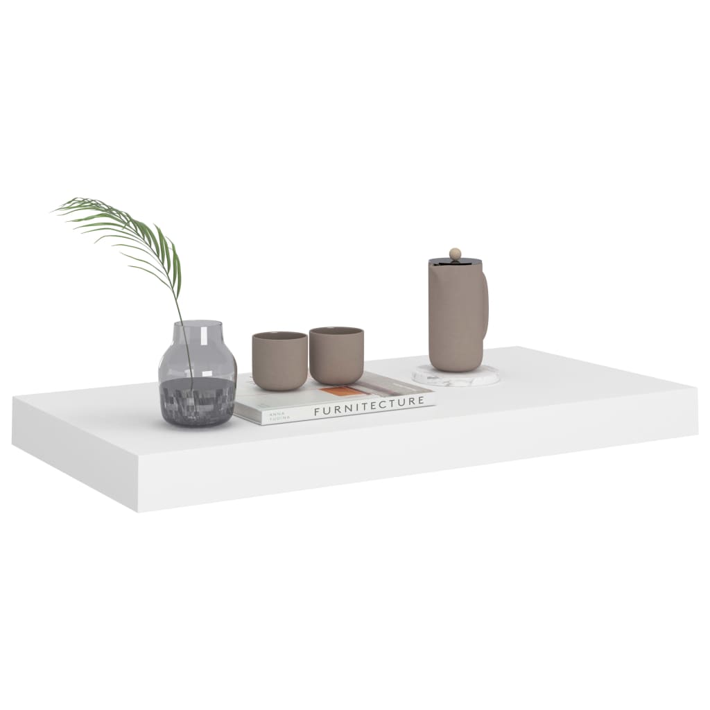 Wandschappen Zwevend 50X23X3,8 Cm Mdf Wit 4 50 x 23 x 3.8 cm