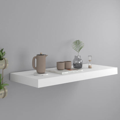 Wandschap Zwevend 60X23,5X3,8 Cm Mdf Wit 1 60 x 23.5 x 3.8 cm