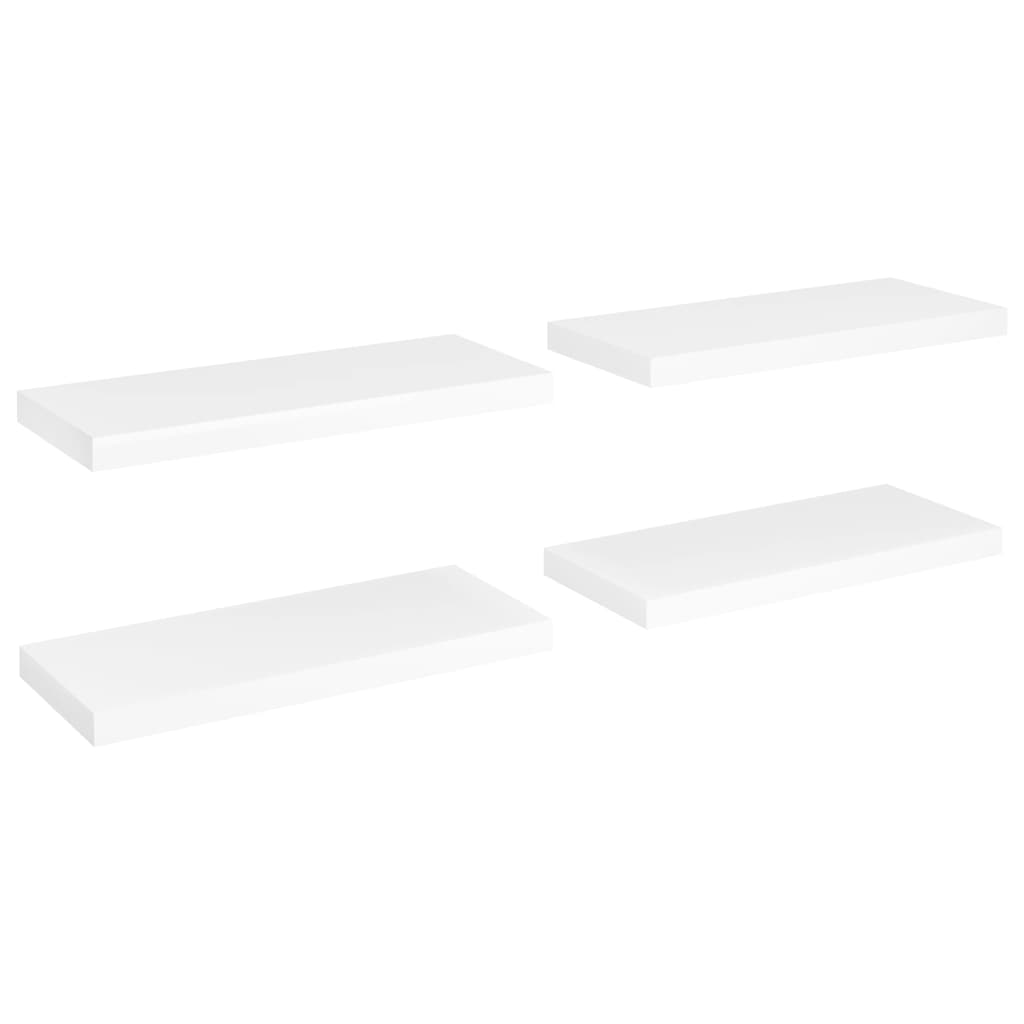 Wandschappen Zwevend 60X23,5X3,8 Cm Mdf Wit 4 60 x 23.5 x 3.8 cm