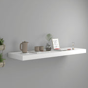 Floating wall shelf 80x23.5x3.8 cm MDF white