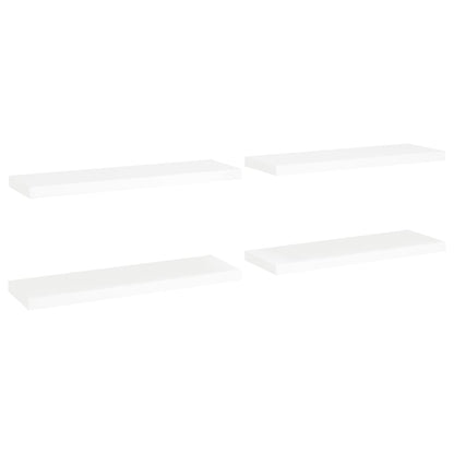 Wandschappen Zwevend 80X23,5X3,8 Cm Mdf Wit 4 80 x 23.5 x 3.8 cm
