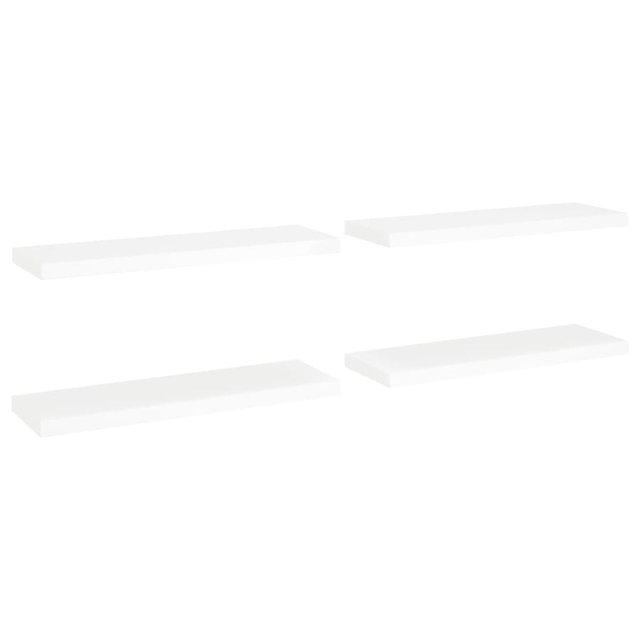 Wandschappen Zwevend 80X23,5X3,8 Cm Mdf Wit 4 80 x 23.5 x 3.8 cm