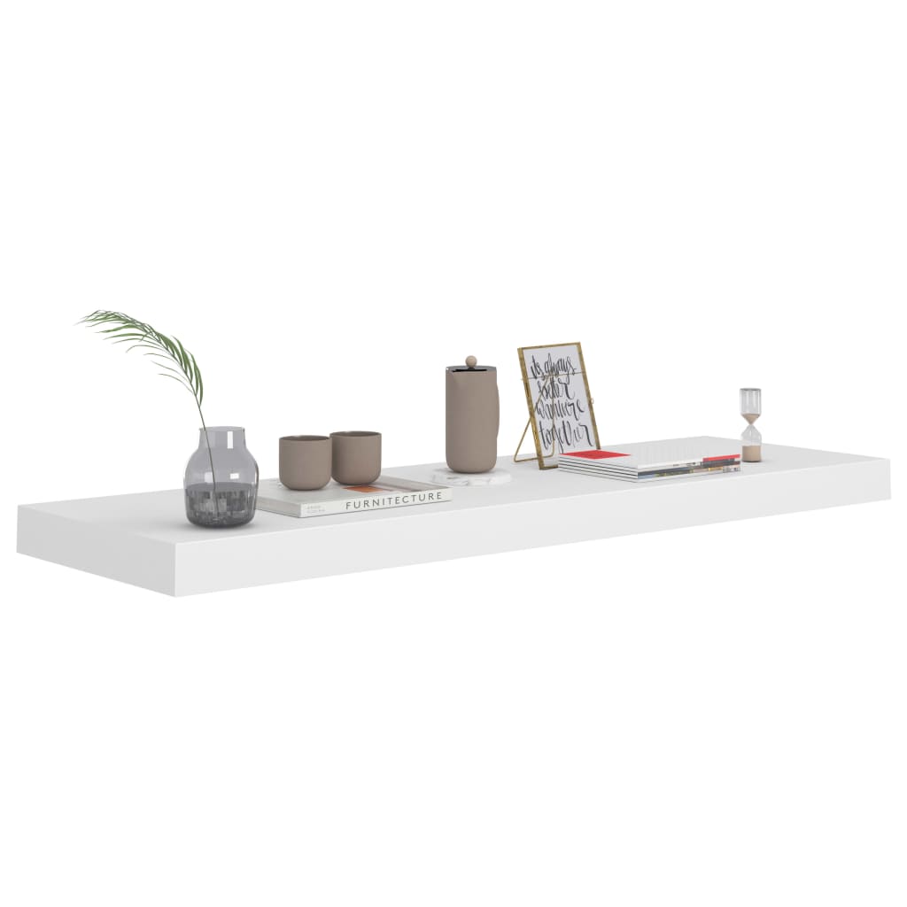 Wandschappen Zwevend 80X23,5X3,8 Cm Mdf Wit 4 80 x 23.5 x 3.8 cm