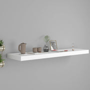 Floating wall shelf 90x23.5x3.8 cm MDF white