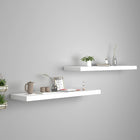 Wandschappen zwevend 2 st 90x23,5x3,8 cm MDF wit